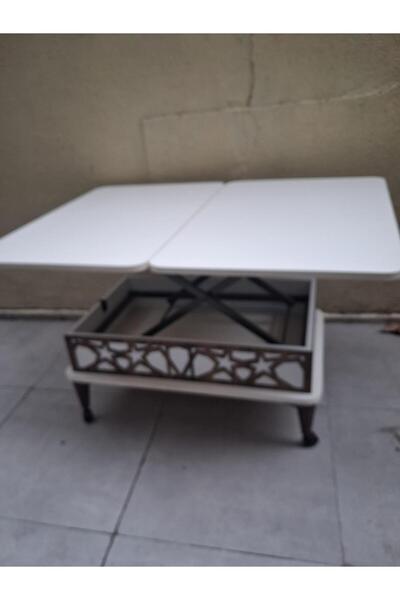 Bengi Ankara Mobilya Akıllı Sihirli 90559 Tekerlekli Hem Masa Hem Ota Sehpa H...