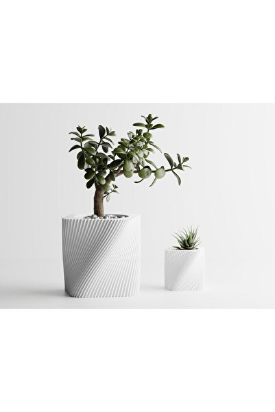 Sani Decorative pot Sani, Corba, large 144 x 144 x 141 mm, Matt White