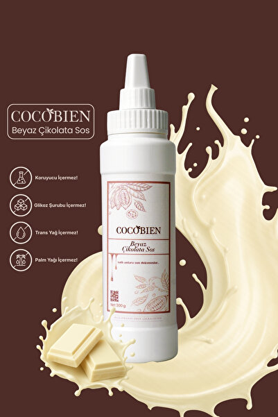 Cocobien Chocolate Beyaz (Fildişi) Tatlı Sos 300 Gr Waffle & Krep & Pankek Sosu