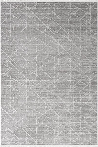 Karmen Halı Jade JD008G Gri Halı Modern Geometrik Desenli Triko Akrilik Pamuk...