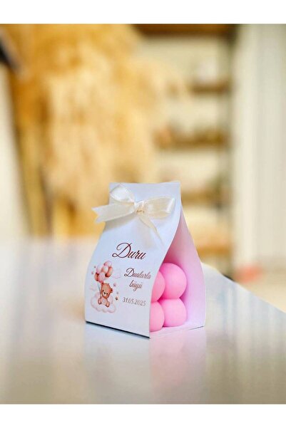 LOMOOR HOME Kartlı Pembe Bubble Mum Hediyelik 10’lu | Doğum, Doğum Günü, Baby...