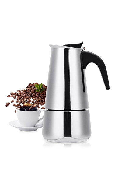 OEM Moka Stainless Steel Coffee Maker 300 ML - 6 Cups - Induction Hob Compatible