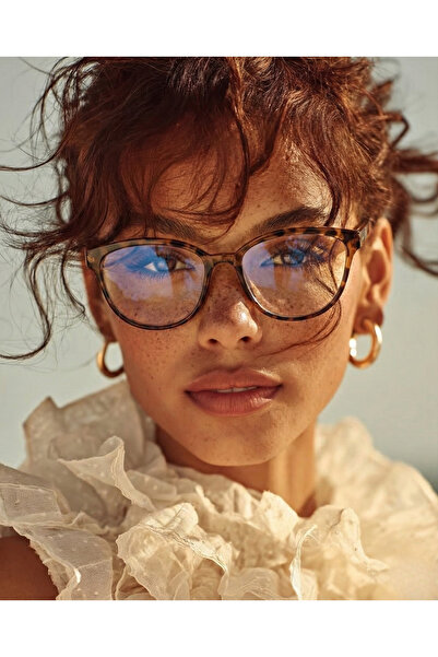 TomyHelf Cat Eye Leopar Mavi Işık Koruma Gözlük