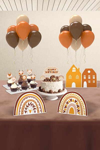 Hey Parti Rainbow Themed Birthday Decoration Party Set - Happy Birthday Conce...