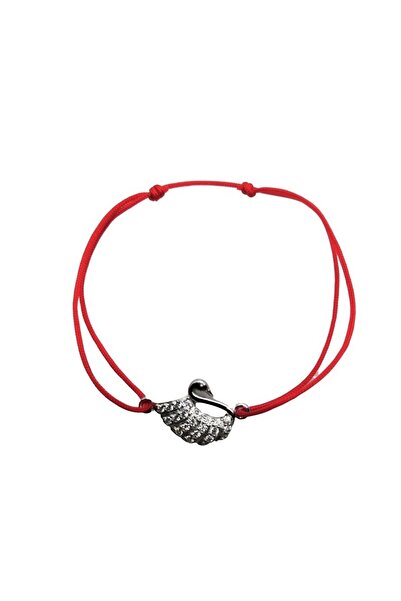 Crocodileskids Bratara cu Nod Dublu Argint 925, Lebada cu Zirconii, 1 g