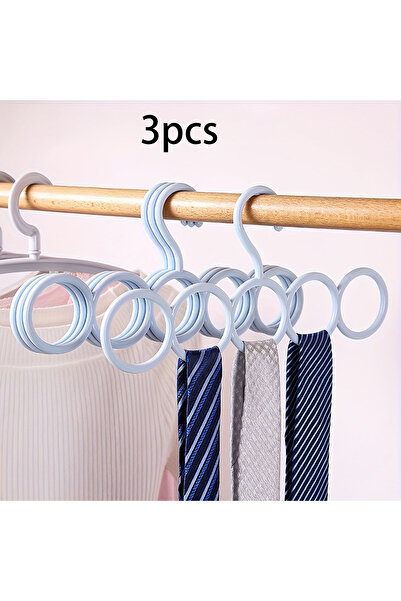 Choice علاقة تخزين زرقاء بخمس حلقات، 3 قطع/قطعة واحدة/3 قطع/5 قطع، متعددة الا...