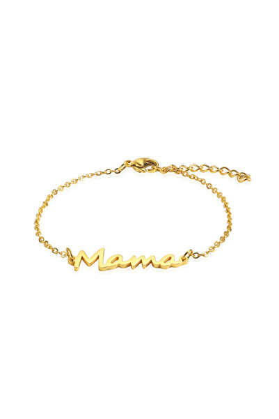Choice 17-22cm Gold Color Skyrim Letter Mama Charm Bracelet Men Women Stainle...