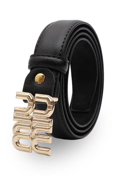 Moxe Collection Women's Genuine Black Belt