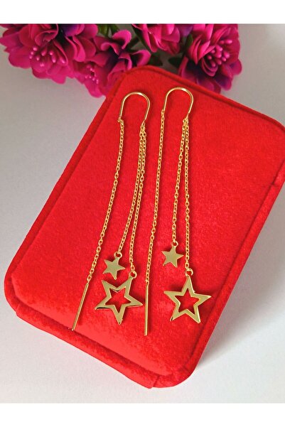 IAMIRA Cercei argint stea auriu