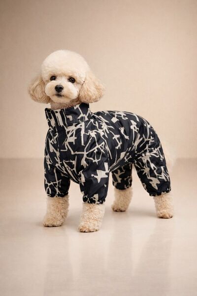 Alphadog Ligne Polar Small Breed Dog Raincoat Jumpsuit