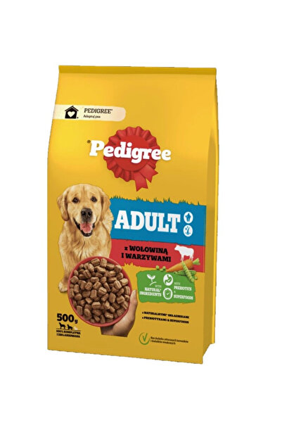 Pedigree Adult dog food with beef and vegetables, 500g, for medium and large ...