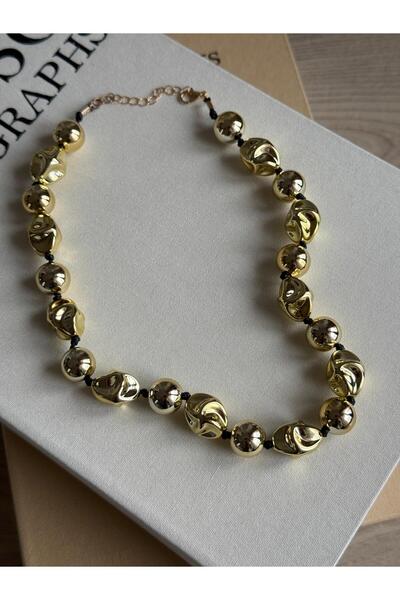 çelik gold şık kolye