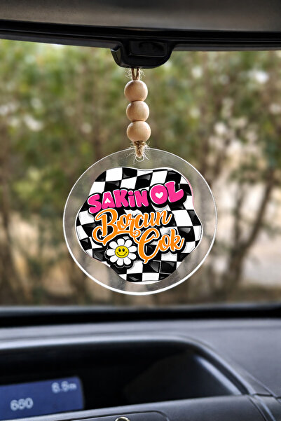 Pankart Evi Keep Calm You Owe a Lot - Rearview Mirror Ornament Car Ornament -...