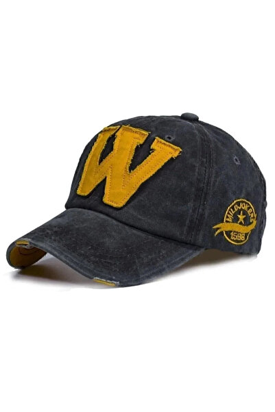 Verahed Antique Detailed W Embroidered Burgundy Baseball Unisex Adjustable Ba...