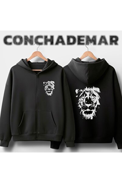 Vordevia Aslan Printed Oversized 3-Thread Cotton Cardigan