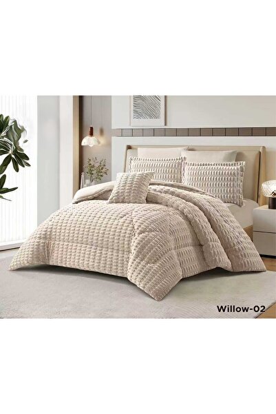 ALMIAAD Luxurious winter double bed set, full filling, soft velvet faux fur, ...