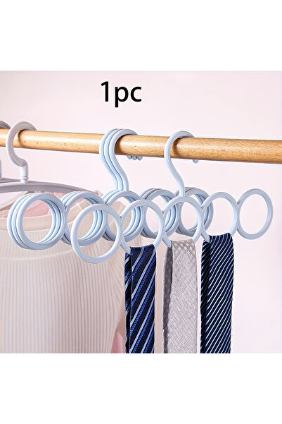 Choice علاقة تخزين زرقاء بخمس حلقات، قطعة واحدة/3 قطع/5 قطع، متعددة الاستخدام...