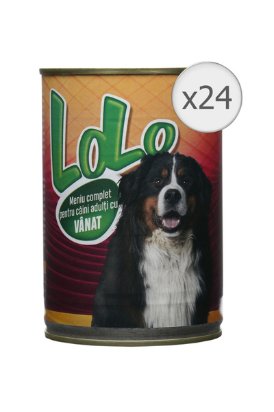 LOLO Υγρή τροφή για ενήλικα σκυλιά με θηράματα 1,24 κιλά