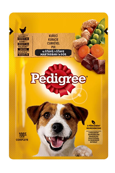 Pedigree Wet dog food Adult, Chicken & Vegetables, 24x100g