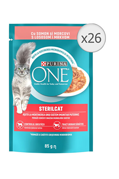 Purina One Hrana umeda pentru pisici Sterilcat, Mini Fileuri In Sos, Somon & ...