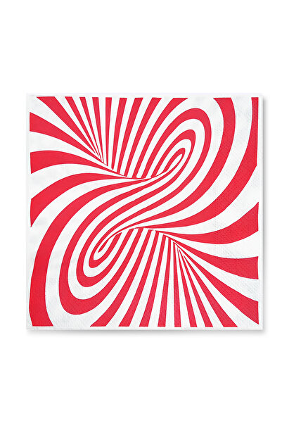 Story مناديل ورقية منقوشة باللونين الأحمر والأسود مقاس 33 × 33 سم، طبقتين، 20...