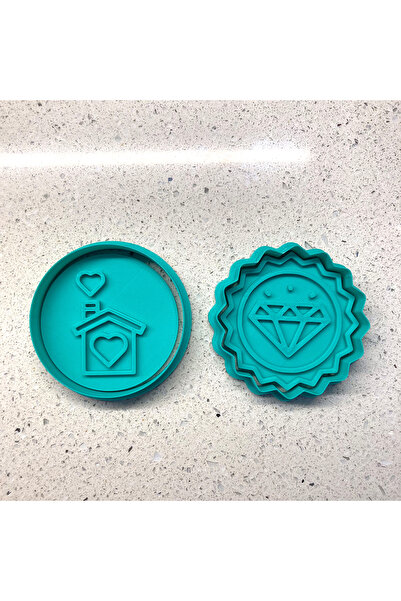 Craftelle Happy Nest and Diamond 2 Piece Set |   Cookie Mold and Stamp |   Su...