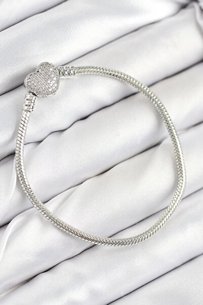 My Reality Fashion سوار نسائي من النحاس الأصفر مزين بحجر الزركون على شكل قلب ...