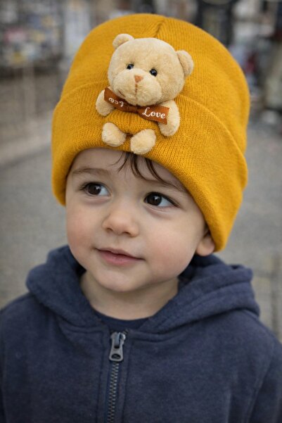 luwian قبعة دب صغيرة (قبعة صغيرة للكبار مع شكل دمية دب) قبعة شتوية ملونة