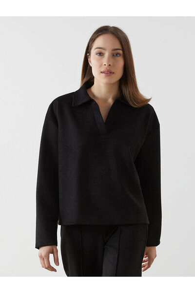 LC Waikiki Γυναικείο φούτερ Özmarka New Season Polo Collar