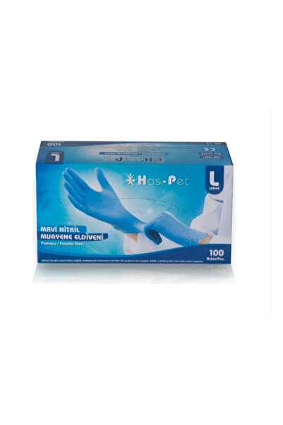 Labolist Haspet Mavi Nitril Eldiven L Beden