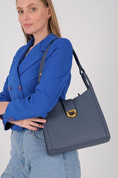 Silver Polo حقيبة كتف نسائية من سيلفر آند بولو SP1242 باللون الأزرق