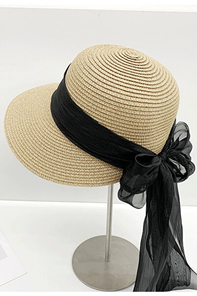 PriStyle Palarie Eleganta de Vara din Paie pentru Femei, cu Panglica, PriStyle®