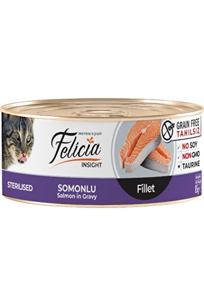 Felicia Tahılsız Sterilised Somonlu Fileto Kedi Konservesi 85 gr CK551000 CMM...