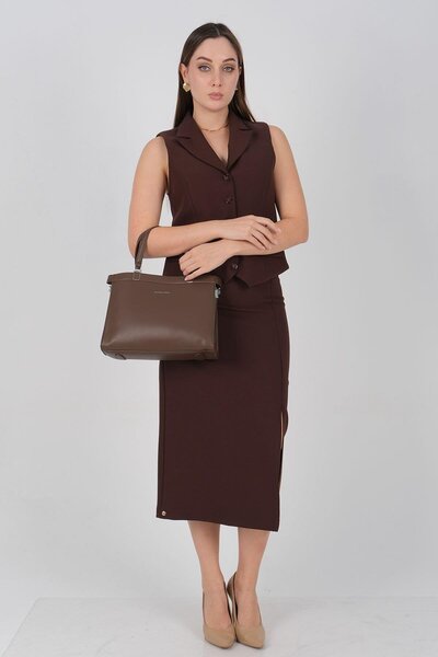 Silver Polo Silver & polo sp1237 women's handbag - coffee