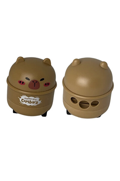 Şehir Online Mağazacılık Double Hole Pencil Sharpener with Cute Capybara Figu...