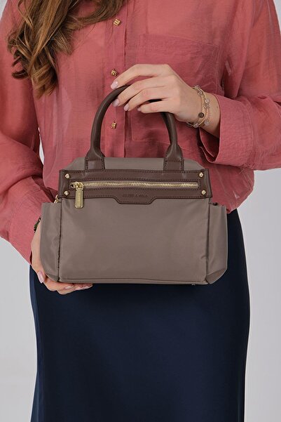 Silver Polo Silver & Polo Sp1219 Women's Handbag Sand-Brown