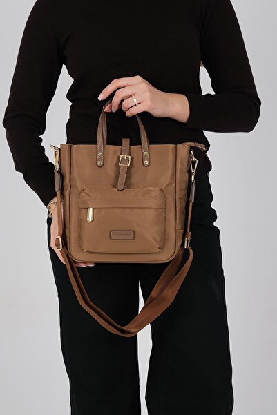 Silver Polo حقيبة يد نسائية من سيلفر آند بولو SP1218 باللون البني التبغ