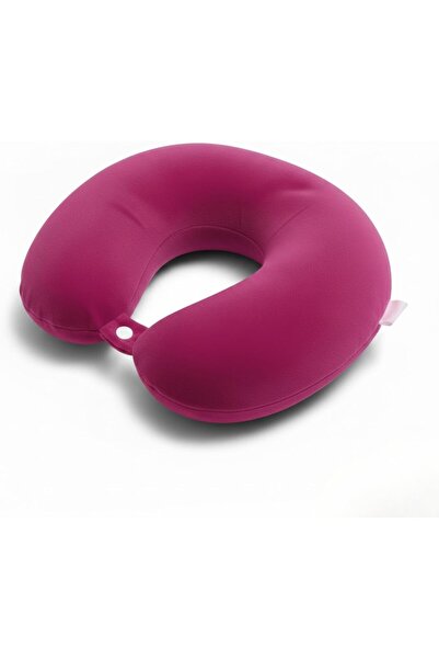 AL SAHIR GARMENT INDUSTRY L.L.C U-Shape Travel Neck Pillow – Soft Plush Fabric with Adjustable Button Closure, Ergonomic Neck Supp