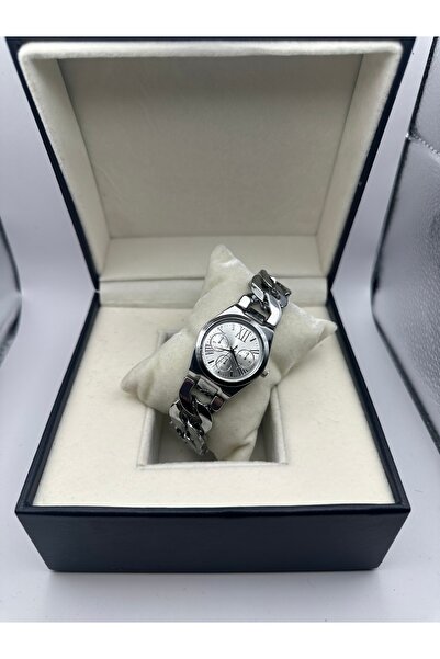 QUARTZ Round Case Thick Chain Women's Wristwatch in Gift Box