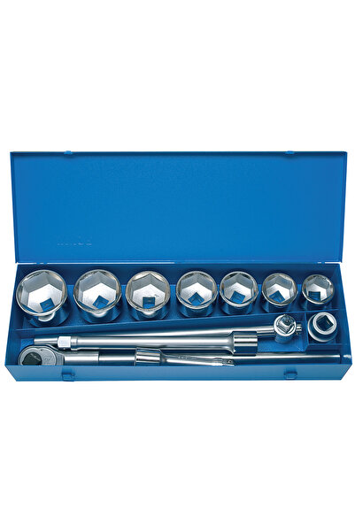 Unior Σετ κλειδιών καρυδάκι 1'' σε μεταλλικό κουτί / 12 τεμάχια