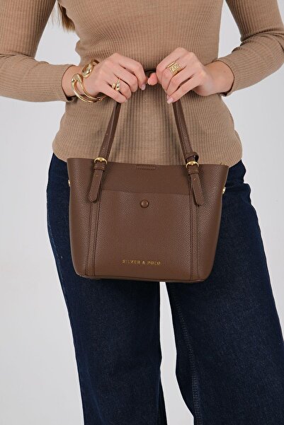 Silver Polo Silver & Polo Sp1244 Women's Shoulder Bag Brown