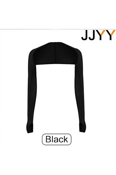 Choice black Silk Shawl Sleeve Arm Sunscreen UV Protection Sports Gloves Outd...
