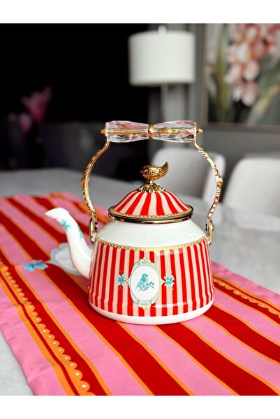 CREARTHOME Bellisima Emaye Kettle ve Şekerlik Takımı