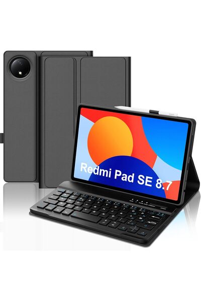 m.tk moveteck Xiaomi Redmi Pad Se 8.7 Inch Compatible Tablet Case with Keyboa...