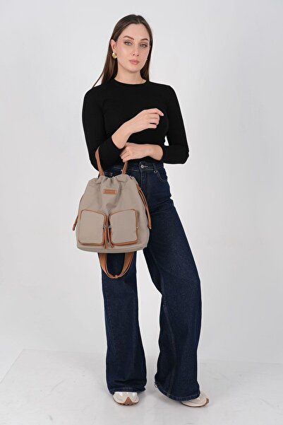 Silver Polo Silver & Polo Sp1232 Women's Backpack Green-Tan