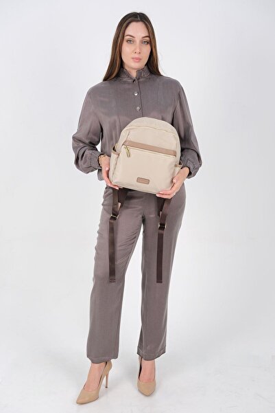 Silver Polo Silver & Polo Sp1209 Women's Backpack Beige-Sand