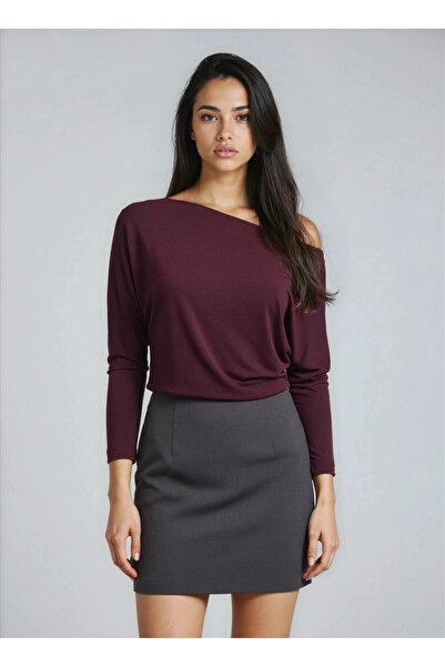 Cool & Sexy Women's Boat Neck Bat Sleeve Lycra Combed Cotton Blouse