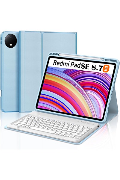 m.tk moveteck Xiaomi Redmi Pad Se 8.7 Inch Compatible Tablet Case with Keyboa...