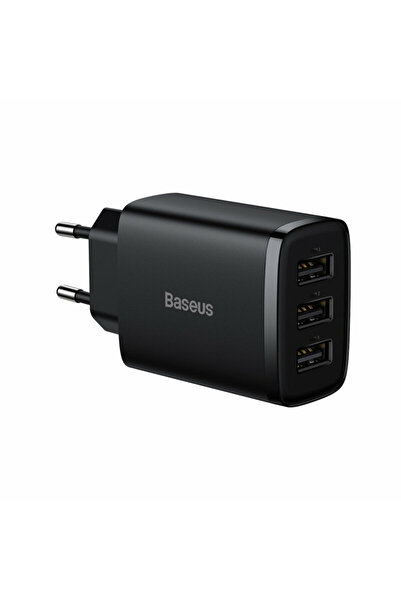 Baseus 3 x USB Wall Charger, 17W, Black
