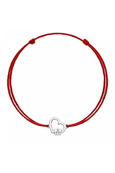 Crocodileskids Bratara Snur Reglabil, Argint 925, Inima cu Fluture, Leski Sil...